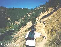 Expert Trail toward the big bridge