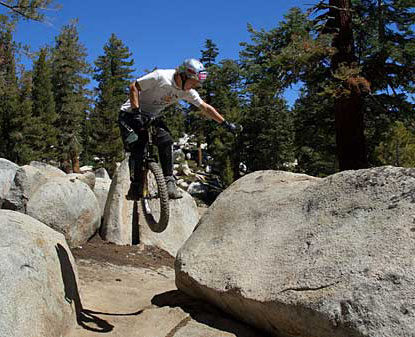 Jess Riegel on Rim Trail rocks