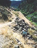 Jock Young retrieving his unicycle